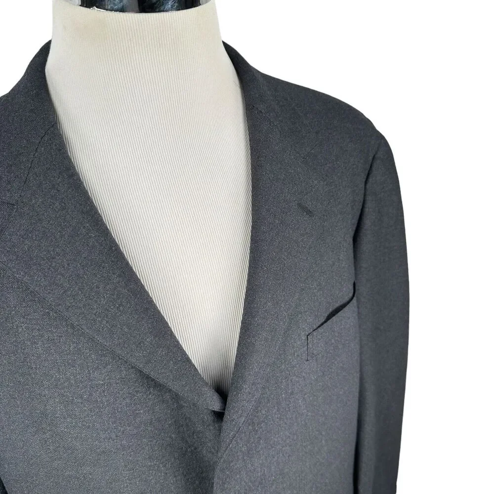 Vintage Brooks Brothers Golden Fleece Blazer Jacket‎ Mens 46L Gray USA 100% Wool